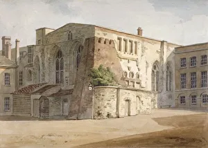 Frederick Nash Prints: Exterior view of the Painted Chamber, Palace of Westminster, London, c1805. Artist