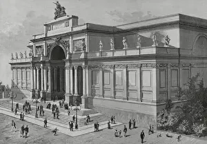Heritage Prints: Exterior view, Palazzo delle Esposizioni, Rome, Italy, 1883. Creator: Bernardo Rico
