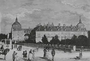 Juan Prints: Exterior view of the Royal Palace, Aranjuez, Spain, 1883. Creator: Juan Comba Garcia