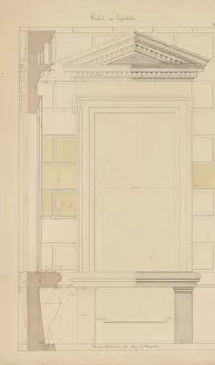 Plans Gallery: Exterior Window Bay from the Farnese Palace of Caprarola, Preparatory Study... 1815-23