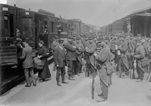 Logistics Prints: Extra-territorial French troops, Dunkerque, 1914. Creator: Bain News Service
