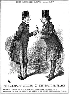 William Ewart Prints: Extraordinary Mildness of the Political Season, 1869. Artist: John Tenniel