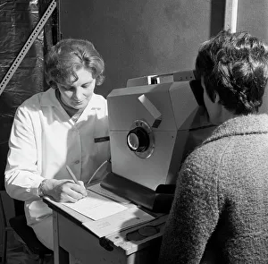 Optician Prints: Eye screening, Rotherham, South Yorkshire, 1967. Artist: Michael Walters