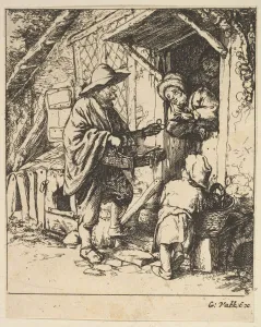 Eyesight Collection: Eyeglass Merchant, 1610-85. Creator: Unknown