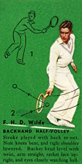 Instructions Prints: F. H. D. Wilde - Backhand Half-Volley, c1935. Creator: Unknown