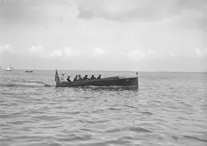F M Singers motor launch under way, 1911. Creator: Kirk & Sons of Cowes