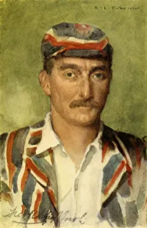Cricket Prints: F. R. Spofforth, 1906, (1947). Creator: Henry Scott Tuke