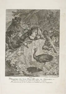 Big Cats Prints: Fable V, plate five from Lehrreiche Fabeln aus dem Reiche der Theire