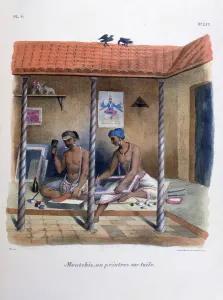 Marlet Co Prints: Fabric Painters, 1828. Artist: Marlet et Cie