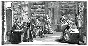 Draper Prints: Fabric Shop, (1885). Artist: Bonnardot