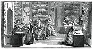 Fabric Shop, (1885).Artist: Bonnardot