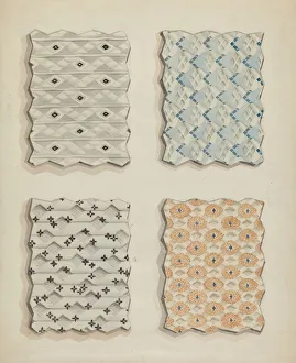 Stewart Robert Prints: Fabric Swatches, 1935 / 1942. Creator: Robert Stewart