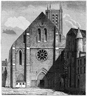 Images Dated 6th November 2007: Facade of the ancient church of the Abbey of Sainte-Genevieve, Paris, France, 1849