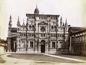 Carthusian Prints: Facade, Church of the Certosa di Pavia (Charterhouse of Pavia) Lombardy
