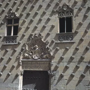 Casa Prints: Detail of the facade door of the Casa de las Conchas (Shells House) in Salamanca