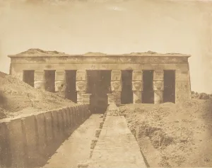 Dendera Prints: Facade du Temple d Athor a Denderah (Tentyris), 1849-50