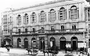 Town Hall Prints: Front facade of the early Brisbane Town Hall in 66-76 Queen Street