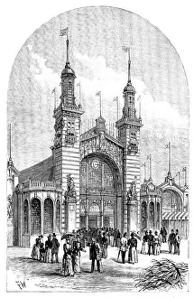 Edinburgh Scotland United Kingdom Prints: Facade of the Edinburgh International Exhibition, 1890. Creator: Unknown