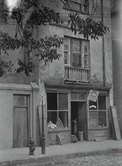 Grocers Prints: Facade of a grocery store, New Orleans or Charleston