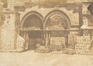 Facade de l'Eglise du St. Sepulcre, a Jerusalem (No
