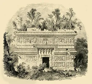 Facade of Native Palace in Yucatan, 1890. Creator: Unknown