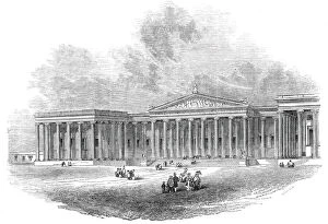 Ebenezer Gallery: Façade of the new British Museum, 1845. Creator: Ebenezer Landells