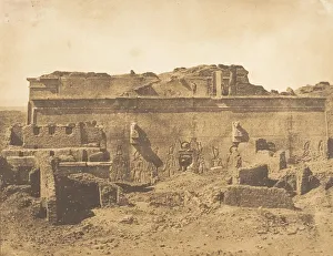 Dendera Prints: Facade posterieure de grande Temple de Denderah (Tentyris), 1849-50