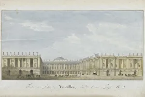 Facade project for the Palace of Versailles on the entrance side, 1811-1813. Creator: Dufour