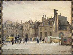 Saint Lazare Prison Prints: Facade of Saint-Lazare prison, rue du Faubourg Saint-Denis, 1903. Creator: Paul Schaan