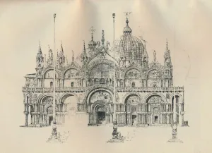 Geoffrey Holme Collection: Facade of St. Mark s, late 19th-early 20th century, (1925). Creator: William Monk