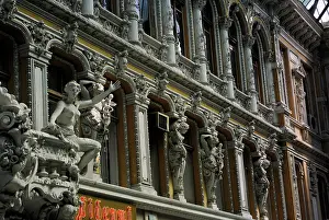 Facade and statues, "The Passage", hotel and mall, Odessa, Ukraine, 2011. Creator: LTL