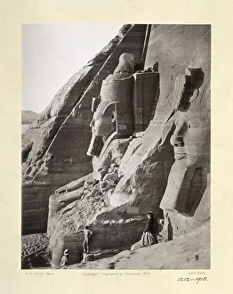 Imposing Prints: Facade of the Temple of Abu Simbel from the north, Egypt, c1860-1890