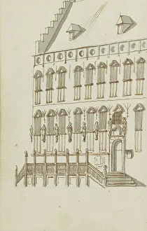 Johannes Huibert Prins Prints: Facade of the town hall in Nijmegen, c.1783-c.1797. Creator: Johannes Huibert Prins