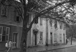 Tenement Prints: Facades of two-story houses, [Alexander Peronneau Tenements