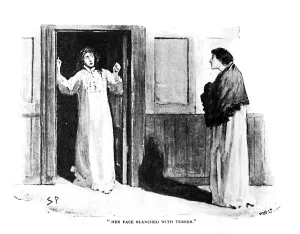 Private Investigator Prints: Her Face Blanched With Terror, 1892. Artist: Sidney E Paget