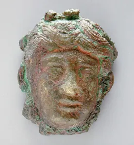 Graeco Roman Prints: Face of a Deity, Greco-Roman Period (400 BCE-300 CE). Creator: Unknown