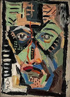 Unhappy Prints: Face of a Man, 1935-1937. Creator: Arnold Peter Weisz-Kubincan