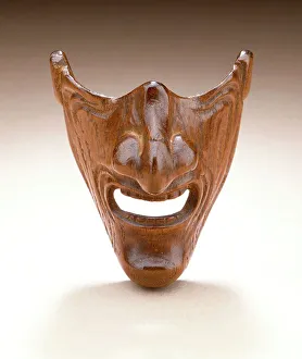 Bizarre Prints: Face Protector, Mid-19th century. Creator: Unknown