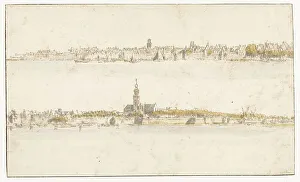 Gilles Neyts Prints: Two faces on Antwerp (?), 1633-1687. Creator: Gillis Neyts