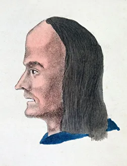 Johann Caspar Lavater Prints: The facial characteristics of a loafer, 1808. Artist: Johann Kaspar Lavater