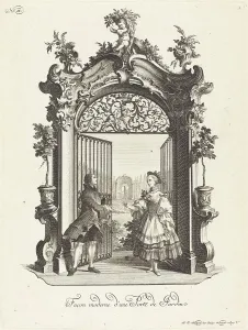 Etching And Engraving On Laid Paper Prints: Façon moderne d'une Porte de Jardin (A Garden Door in the Modern Style)