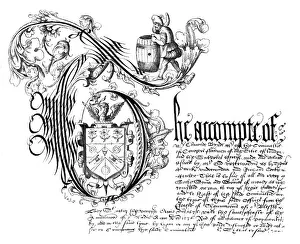 Facsimile from the book of accounts of the Coopers Company, 1576, (1893)