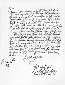 Titus Prints: Facsimile of an original letter addressed by Titus Oates to Charles Howard