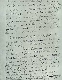 Hodder And Stoughton Gallery: Facsimile page of MS for Indian Summer of a Forsyte, by John Galsworthy, 1918, (1928)