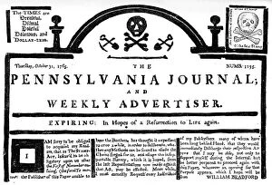 Facsimile of the Pennsylvania Journal on the Stamp Act, 1765 (c1880)