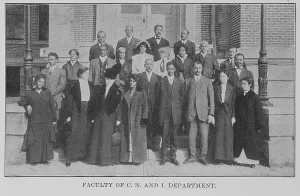 Lecturer Prints: Faculty of C. N. and I. Department, 1915. Creator: Unknown