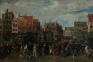 Funfair Prints: Fair on the Antwerp Meir, 3rd quarter 17th century. Creator: Anon