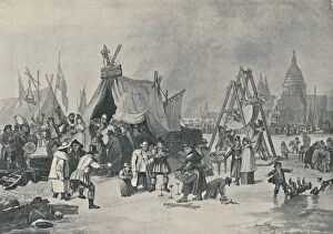Londoners Then And Now Collection: The Fair on the Frozen Thames, 1814, (1920). Artist: Luke Clennell