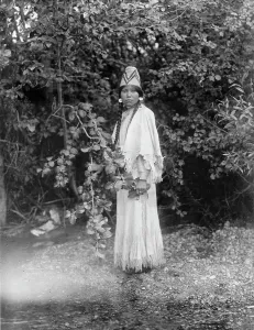 Washington State United States Prints: A fair maiden, c1905. Creator: Edward Sheriff Curtis