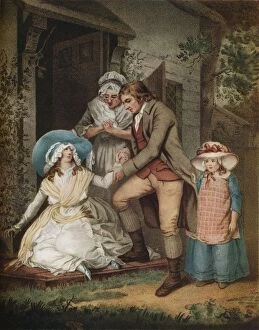 The Fair Penitent. Laetitia in Penitence Finds Relief and Protection From Her Parents, c1811
